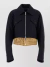 Dsquared2 Wool Jacket With Cropped Length And Dual Front Pockets In Black