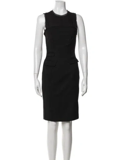 Pre-owned Dsquared2 Wool Knee-length Dress In Black