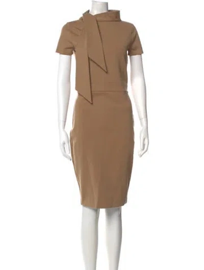 Pre-owned Dsquared2 Wool Knee-length Dress In Brown