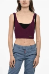 Dsquared2 Woman Top Deep Purple Size L Wool