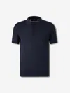 Dsquared2 Dsquared Dark Blue Wool Polo Shirt In Blue