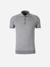 Dsquared2 Wool Knit Polo In Grey