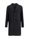 Dsquared2 Single-breasted Midi Coat With Monogram Lining In Brown