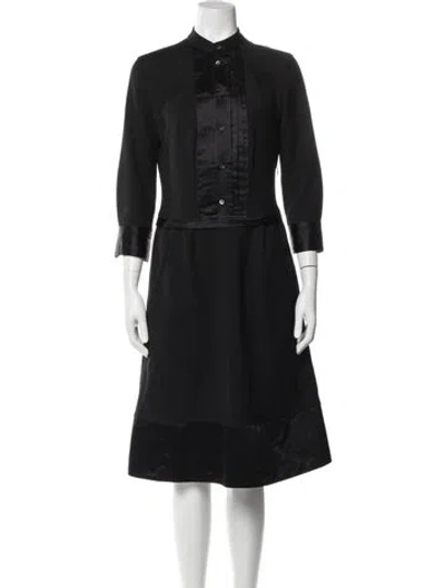 Pre-owned Dsquared2 Wool Midi Length Dress In Black