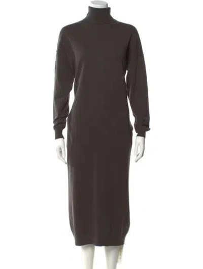 Pre-owned Dsquared2 Wool Midi Length Dress In Gray