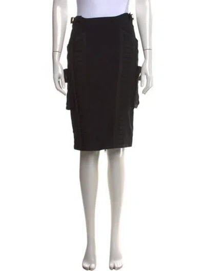 Pre-owned Dsquared2 Wool Midi Length Skirt In Black