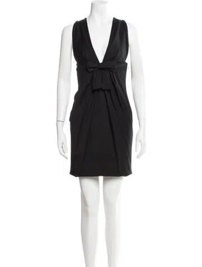 Pre-owned Dsquared2 Wool Mini Dress In Black