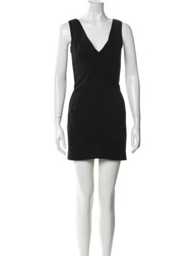 Pre-owned Dsquared2 Wool Mini Dress In Black