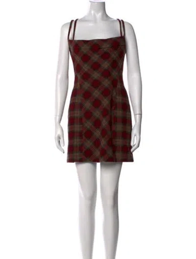 Pre-owned Dsquared2 Wool Mini Dress In Brown