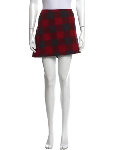 Pre-owned Dsquared2 Wool Mini Skirt In Black/red