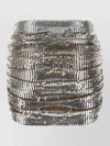 Dsquared2 Wool Mini Skirt Metallic Ruched Sequins In Silver