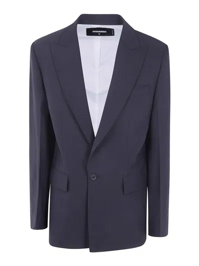 Dsquared2 Wool Over Jacket In Black