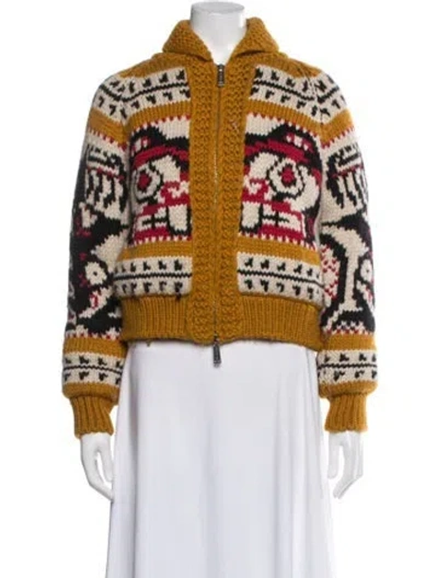 Pre-owned Dsquared2 Wool Patterned Jacket In Multicolor