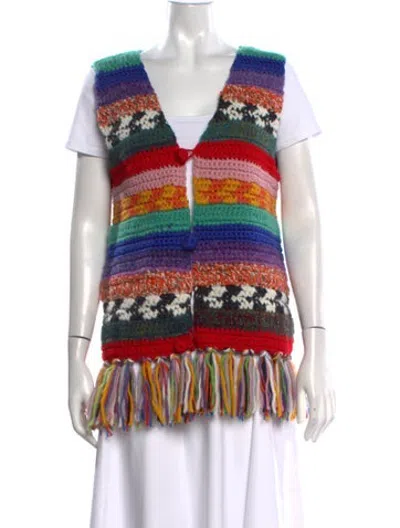 Pre-owned Dsquared2 Wool Patterned Sweater In Multicolor