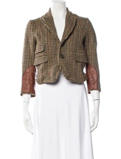 Pre-owned Dsquared2 Wool Plaid Print Blazer In Multi