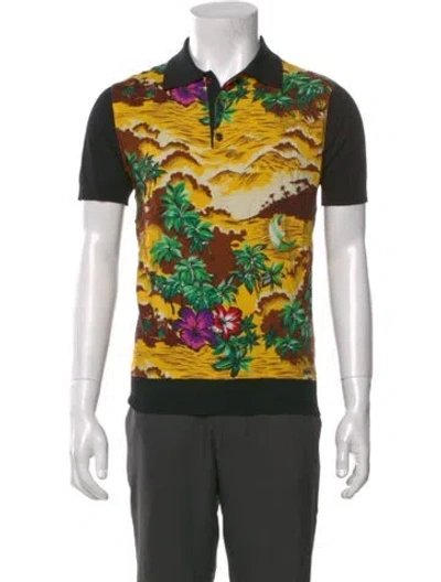 Pre-owned Dsquared2 Wool Printed Polo Shirt In Multi