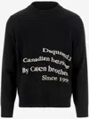 Dsquared2 Text-embroidered Sweater In Black