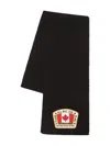 Dsquared2 Wool Scarf In Black