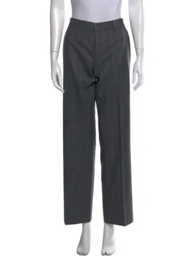 Pre-owned Dsquared2 Wool Straight Leg Pants In Gray