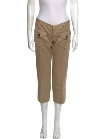Pre-owned Dsquared2 Wool Straight Leg Pants In Neutral
