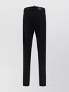 DSQUARED2 WOOL STRAIGHT LEG TROUSERS WITH MONOCHROME PATTERN
