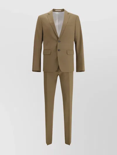 Dsquared2 Wool Suit Featuring Multiple Pockets In Brown