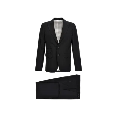 Dsquared2 Wool Suit Men In Black