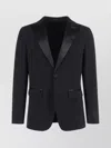 Dsquared2 Wool Suit With Satin Lapels And Double Back Slit In Black