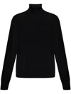 Dsquared2 Heart Embellished Turtleneck Knitted Jumper In Black
