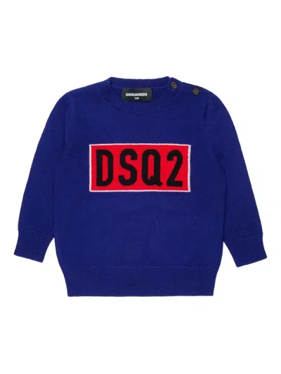 Dsquared2 Babies' Wool Sweater In Blue