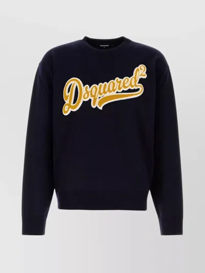 DSQUARED2 WOOL SWEATER FEATURING RIBBED CUFFS AND HEM