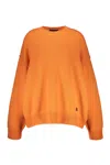 Dsquared2 Wool-cashmere Drop Shoulder Jumper In Orange