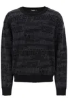 Dsquared2 Wool Sweater With Logo Lettering Motif In Multicolor