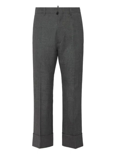 Dsquared2 Wool Trousers In Gray
