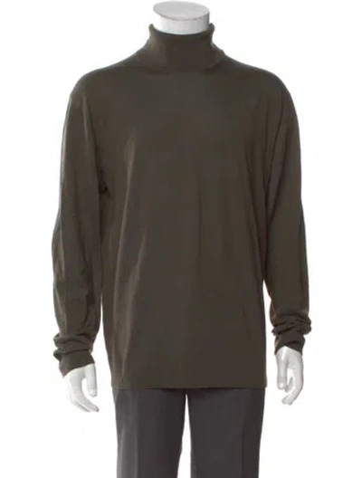 Pre-owned Dsquared2 Wool Turtleneck Pullover In Green
