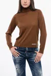 Dsquared2 Wool Turtleneck Sweater In Brown