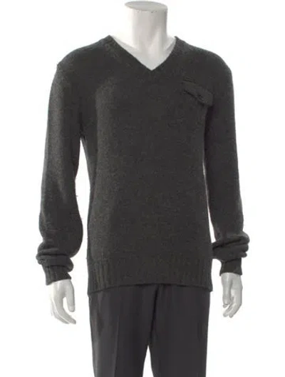 Pre-owned Dsquared2 Wool V-neck Pullover In Green
