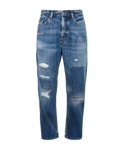 Dsquared2 Worker Wash Bro Jeans In Transparent