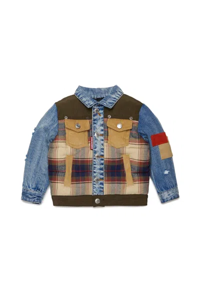 DSQUARED2 WORKWEAR JACKET WITH PRINTED LOGO