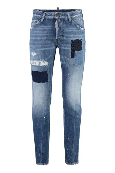 Dsquared2 Worn-out 5-pocket Denim Jeans For Men In Blue