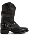 Dsquared2 Worn-treated Biker Boots In Black