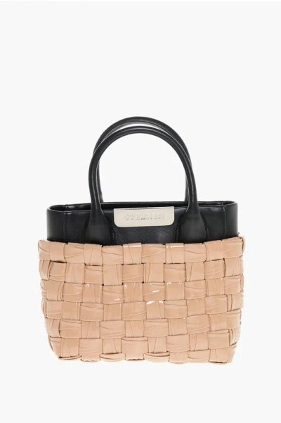Dsquared2 Woven Leather Tote Bag