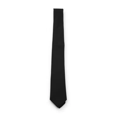 Dsquared2 Woven Silk Tie In Black