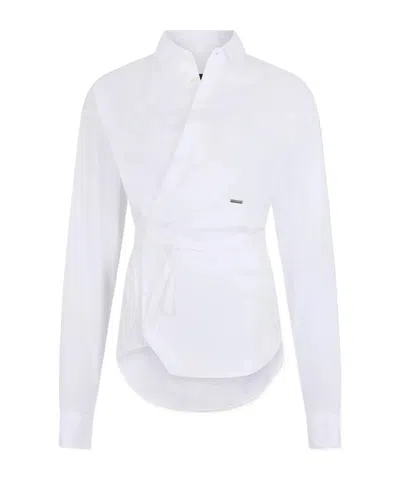 Dsquared2 Wrap Shirt In White