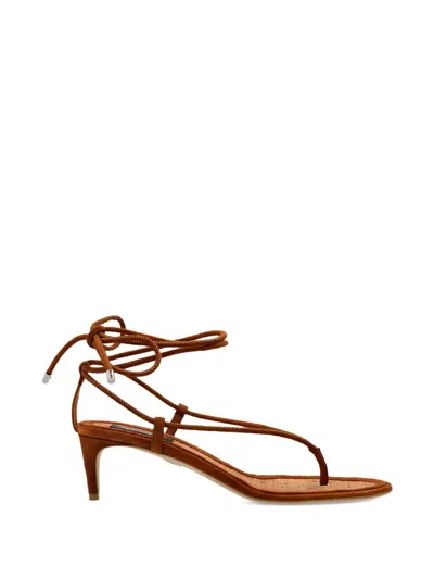 Dsquared2 Wraparound-thong Sandals In Brown