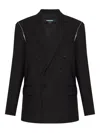Dsquared2 X Bettter Double-breasted Zip Blazer In Animal Print