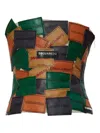 Dsquared2 X Bettter Patchwork Strapless Top In Multi