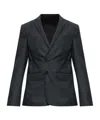 Dsquared2 X Bettter Single Breasted Pinstriped Blazer In Gray