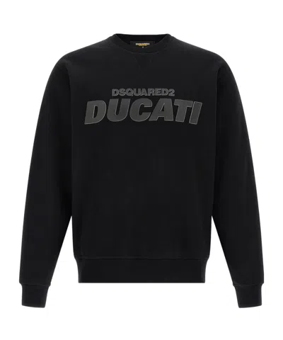 Dsquared2 X Ducati Capsule Crewneck Sweatshirt In Black