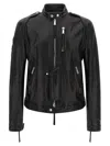 Dsquared2 X Ducati Capsule Leather Jacket In Black
